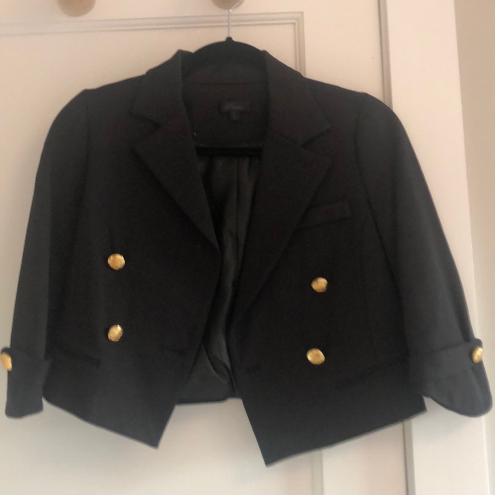 Black cropped blazer